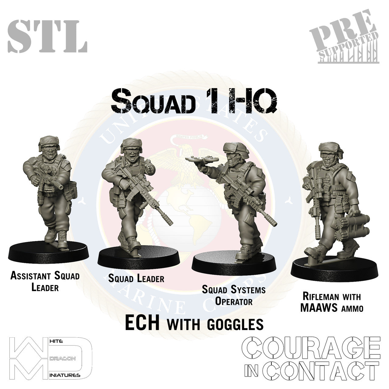 Squad 1 HQ - US Marines - STL