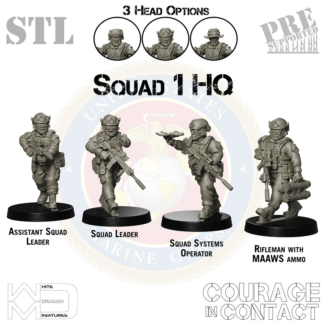 Squad 1 HQ - US Marines - STL