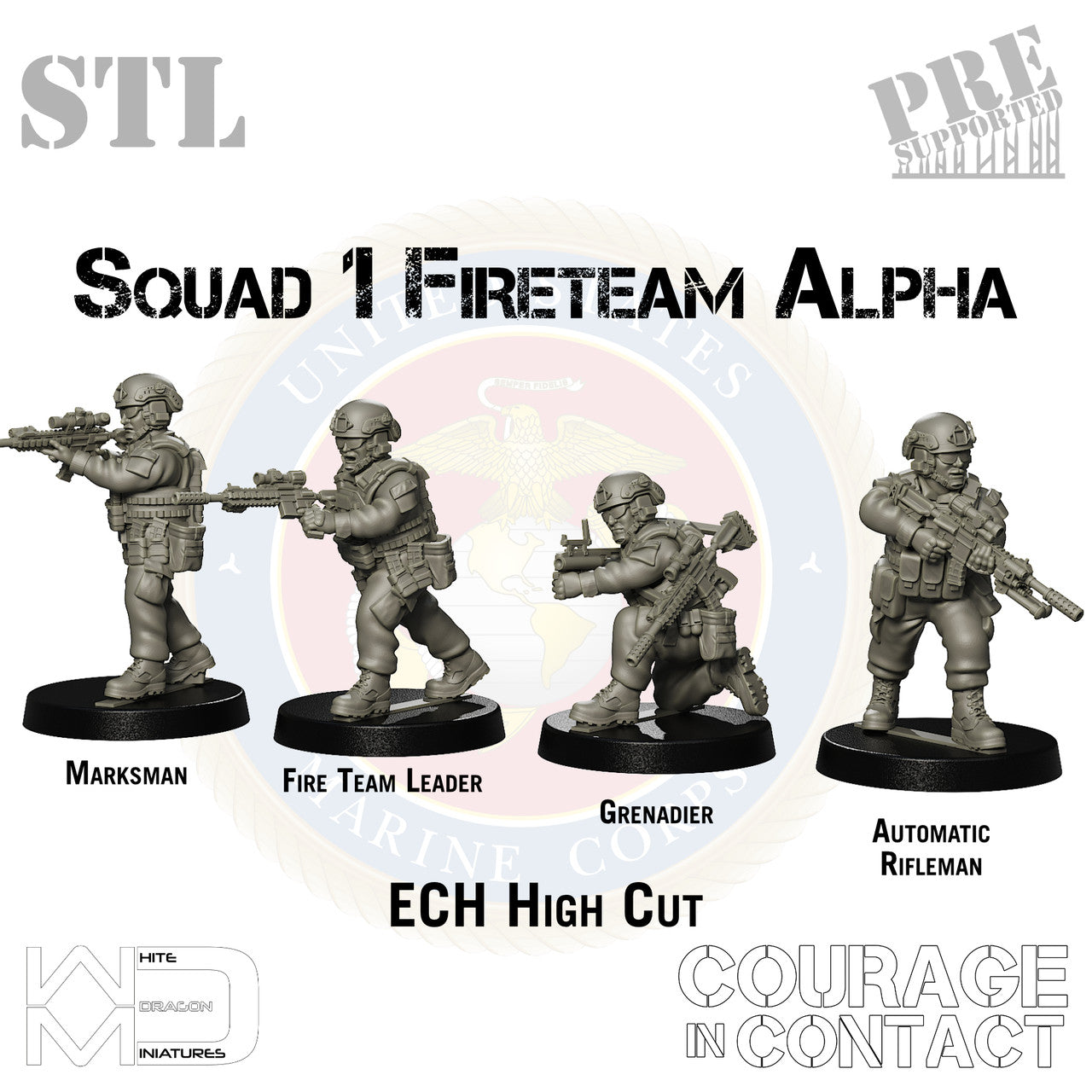 Squad 1 Fireteam Alpha - US Marines - STL