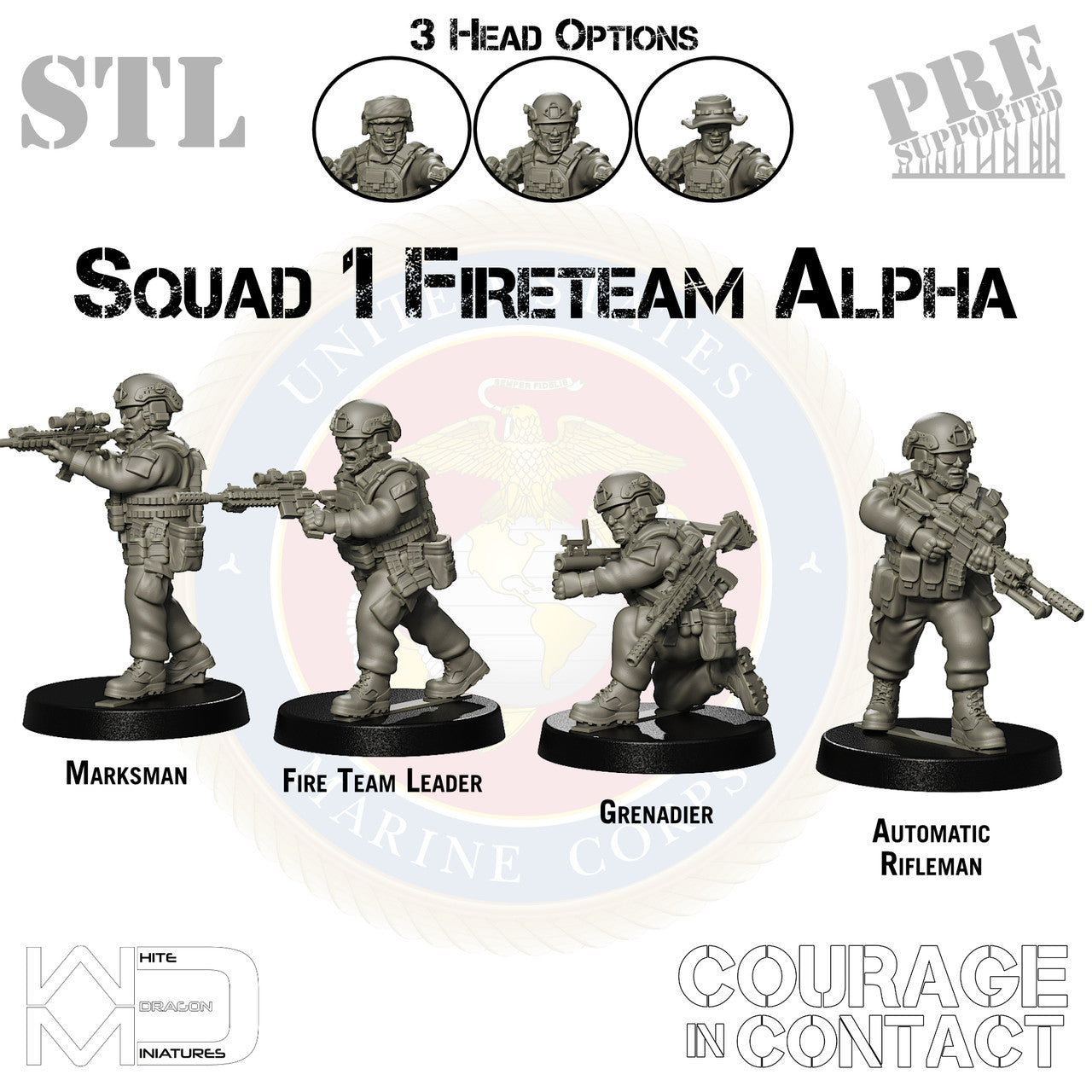 Squad 1 Fireteam Alpha - US Marines - STL