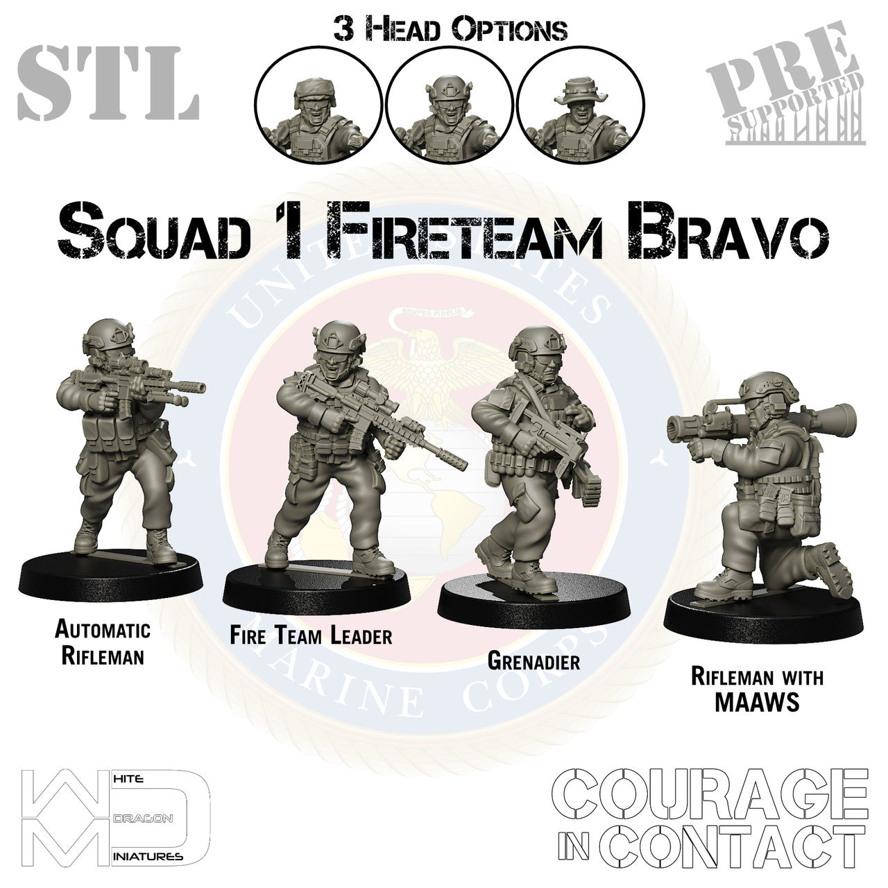 Squad 1 Fireteam Bravo - US Marines - STL