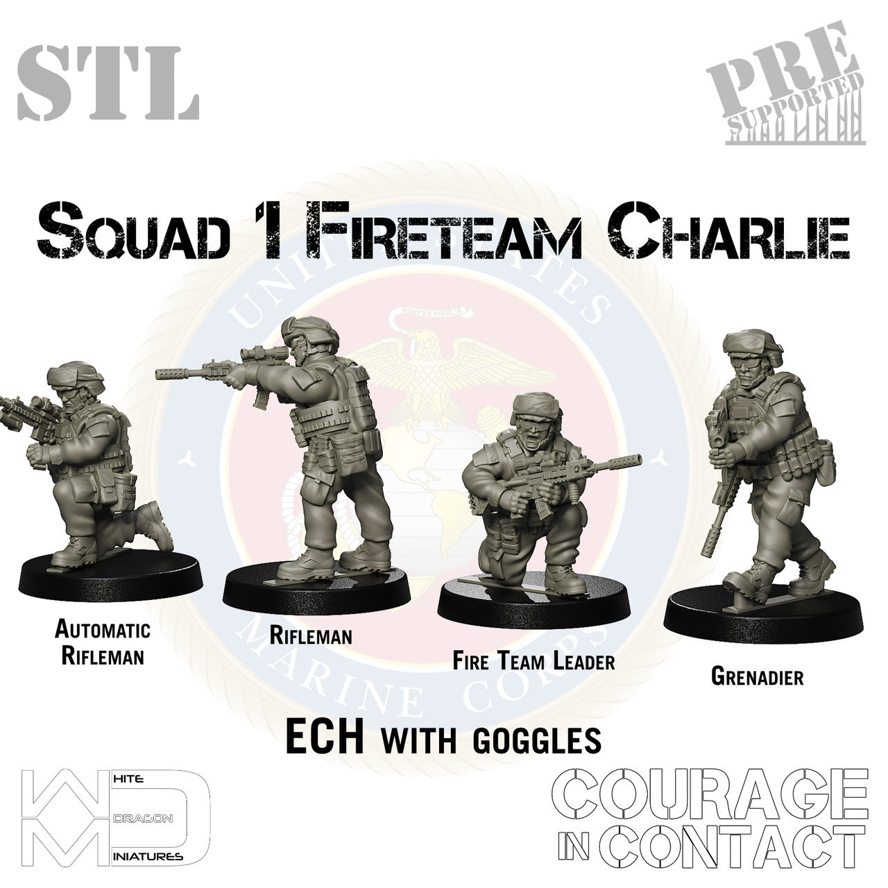 Squad 1 Fireteam Charlie - US Marines - STL