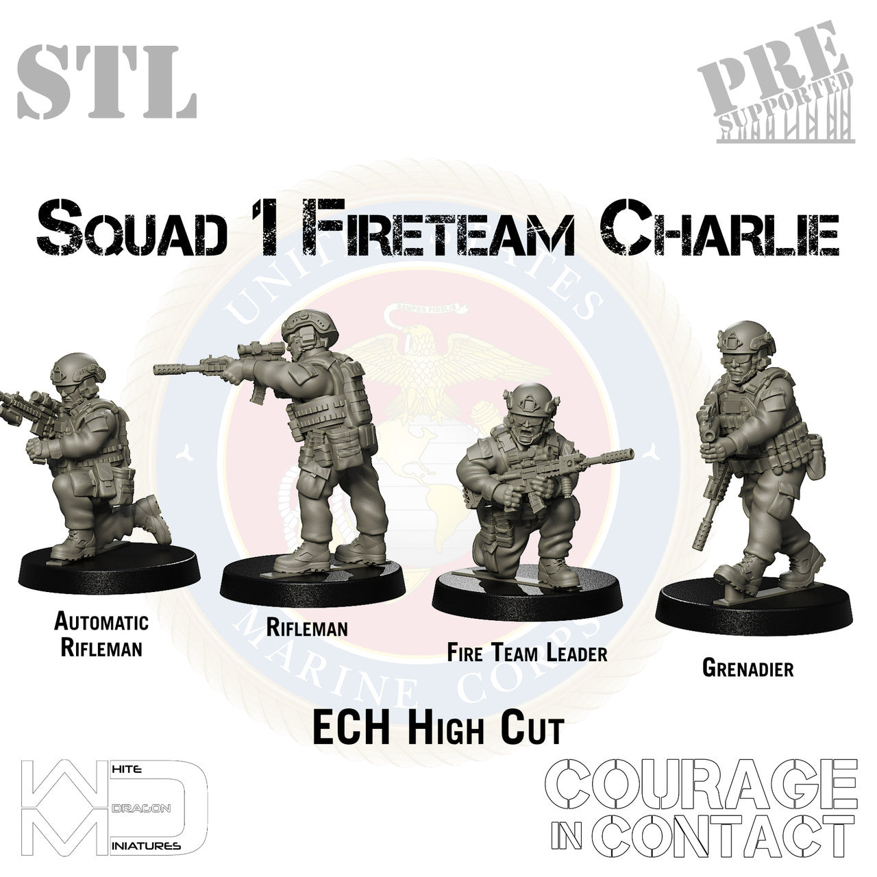 Squad 1 Fireteam Charlie - US Marines - STL