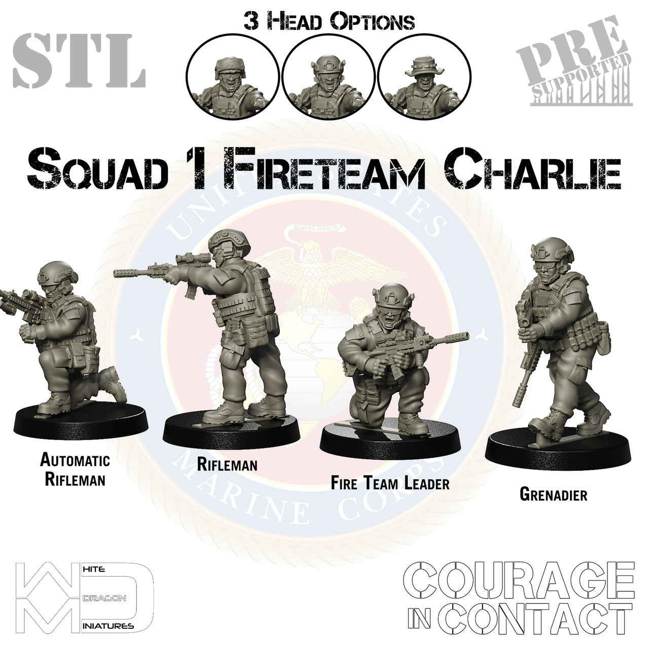 Squad 1 Fireteam Charlie - US Marines - STL