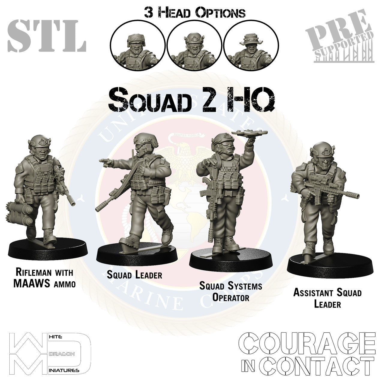 Squad 2 HQ - US Marines - STL