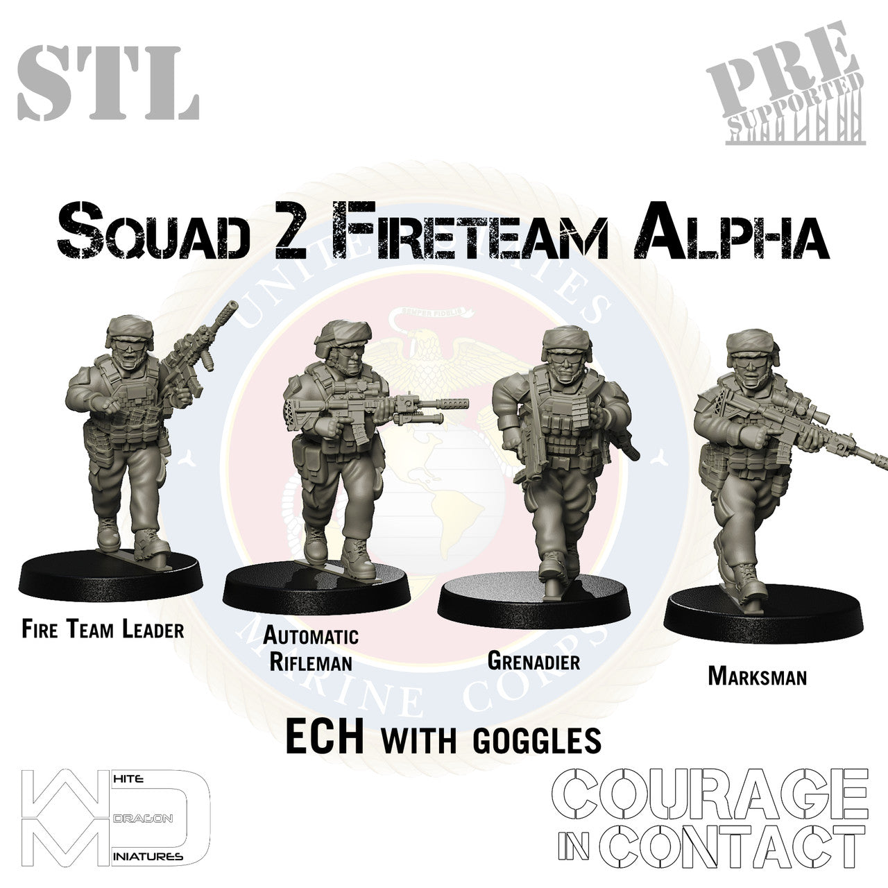 Squad 2 Fireteam Alpha - US Marines - STL
