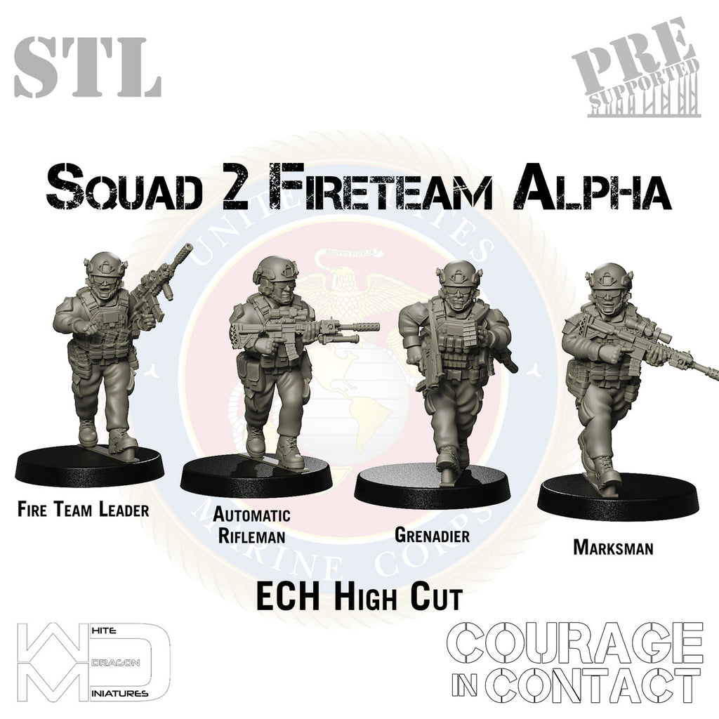 Squad 2 Fireteam Alpha - US Marines - STL