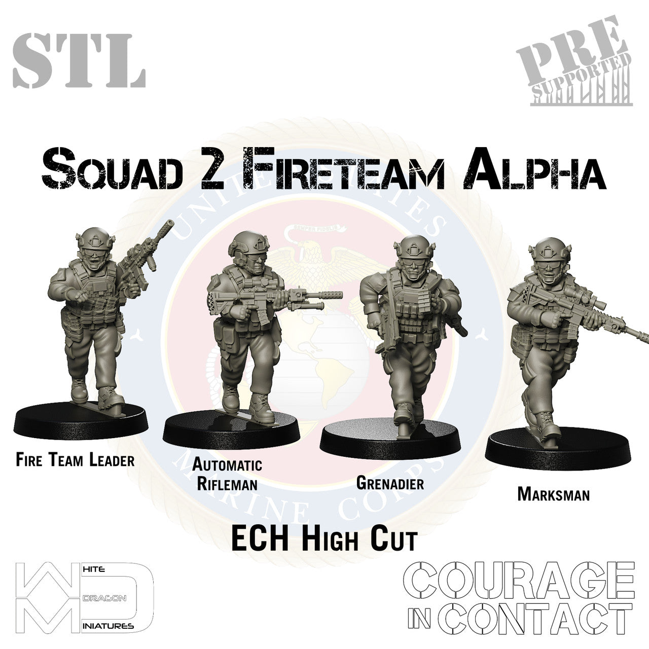 Squad 2 Fireteam Alpha - US Marines - STL