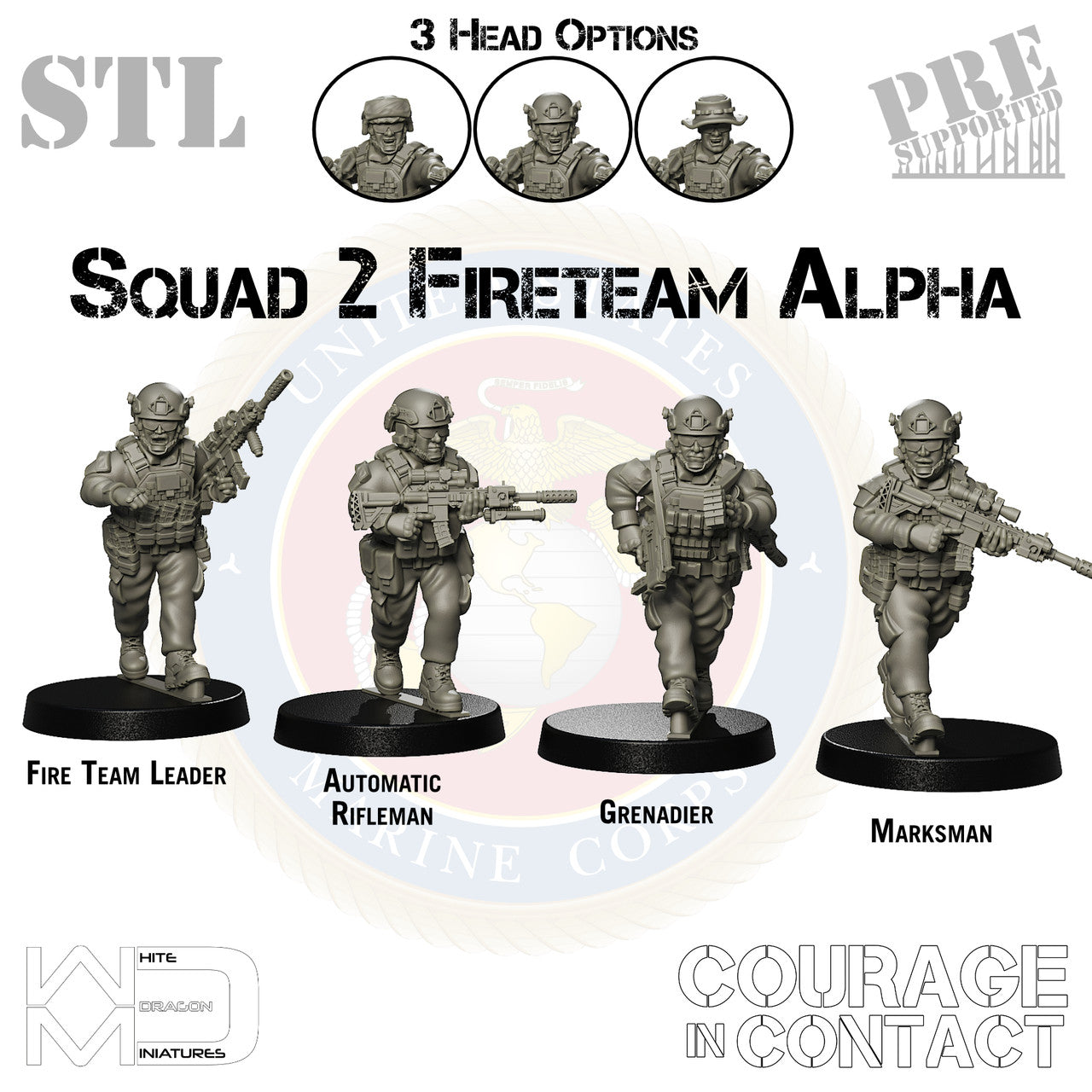 Squad 2 Fireteam Alpha - US Marines - STL
