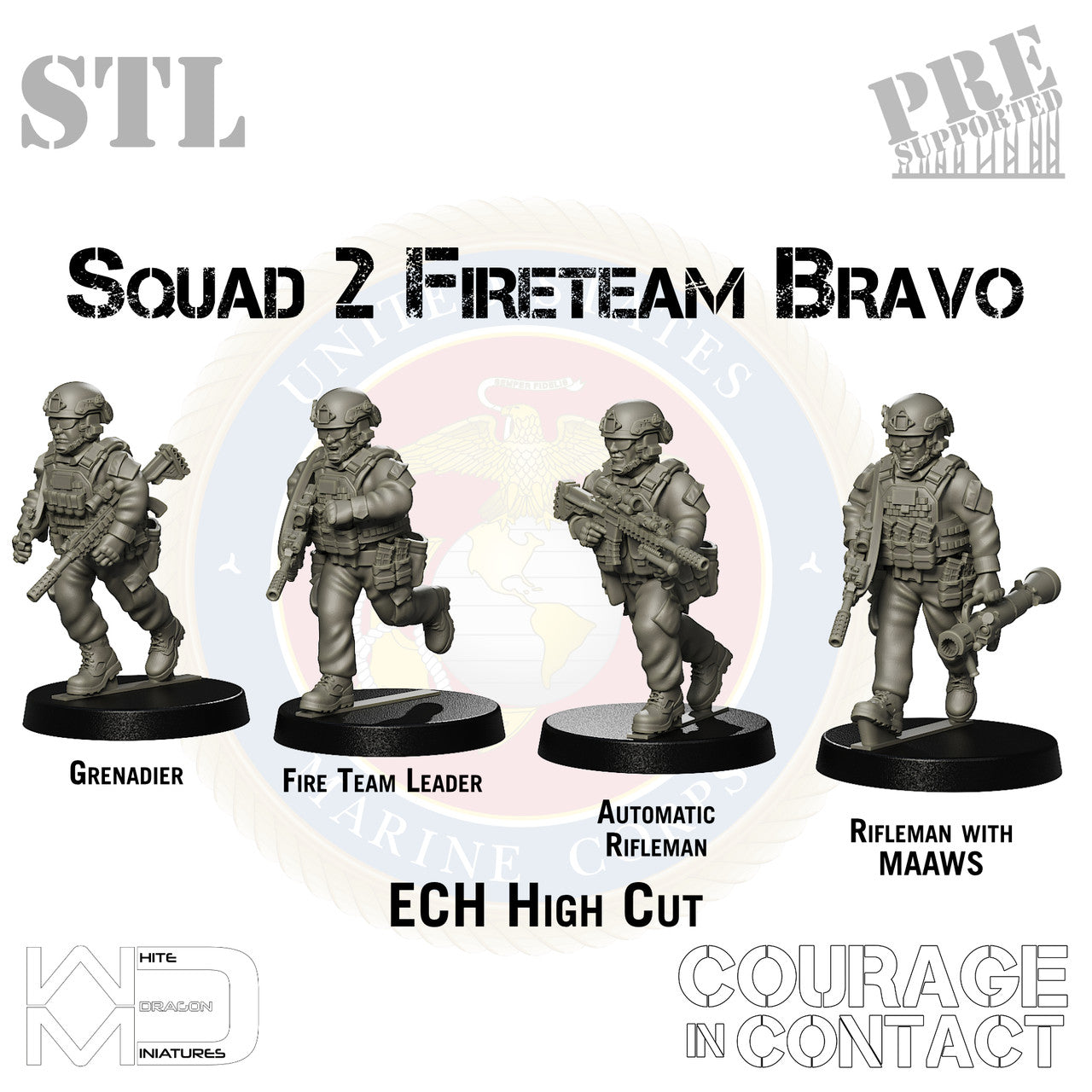 Squad 2 Fireteam Bravo - US Marines - STL