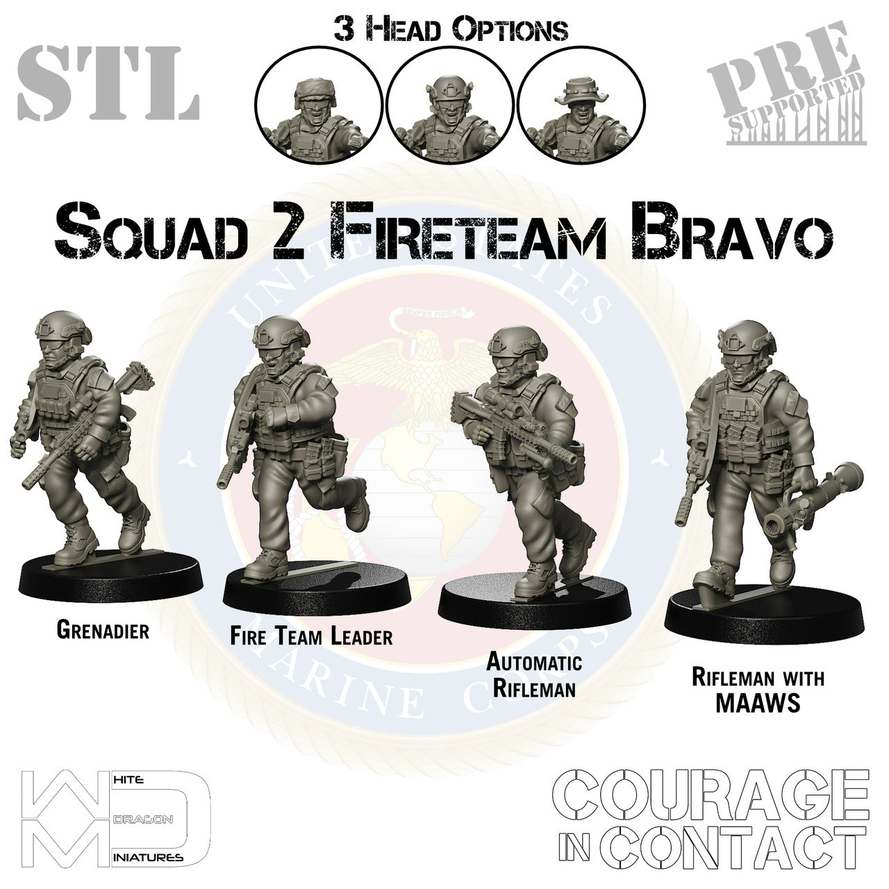 Squad 2 Fireteam Bravo - US Marines - STL