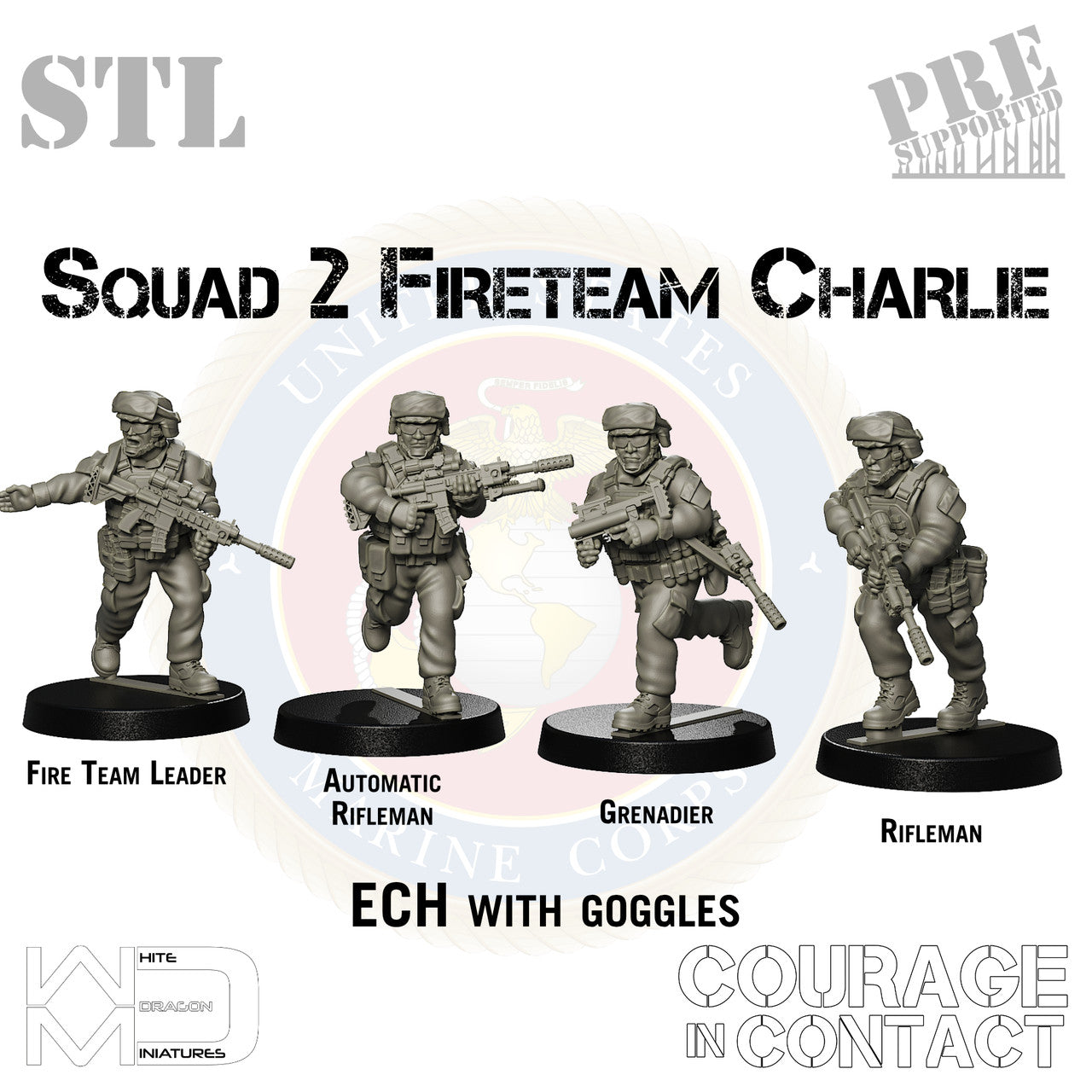 Squad 2 Fireteam Charlie - US Marines - STL
