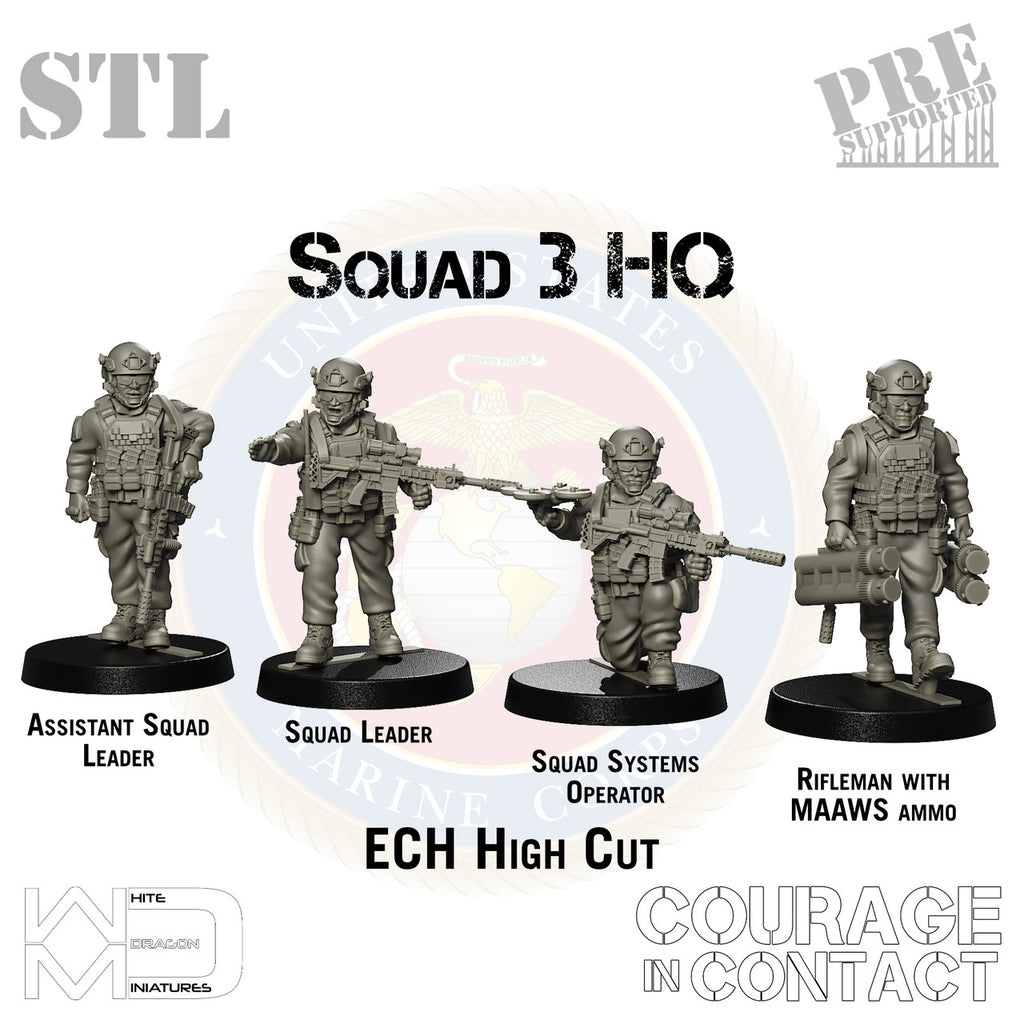 Squad 3 HQ - US Marines - STL