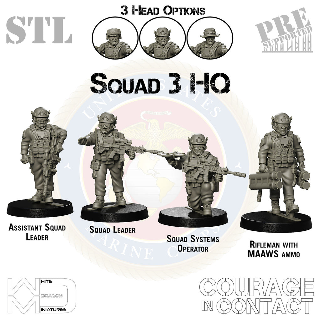 Squad 3 HQ - US Marines - STL