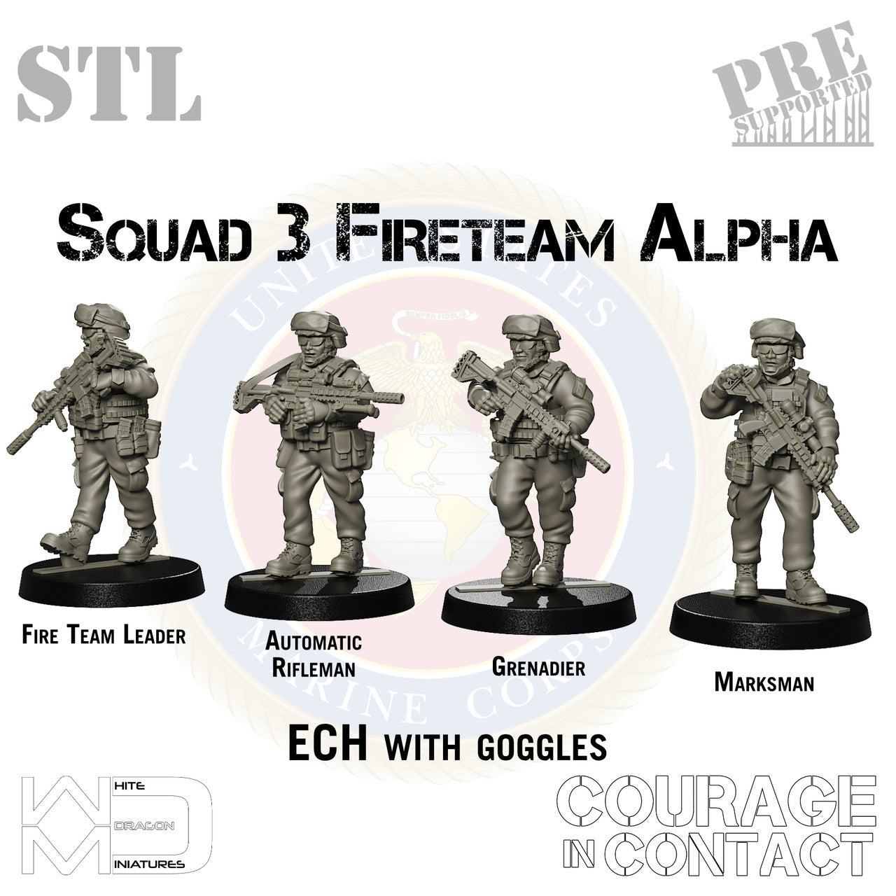 Squad 3 Fireteam Alpha - US Marines - STL