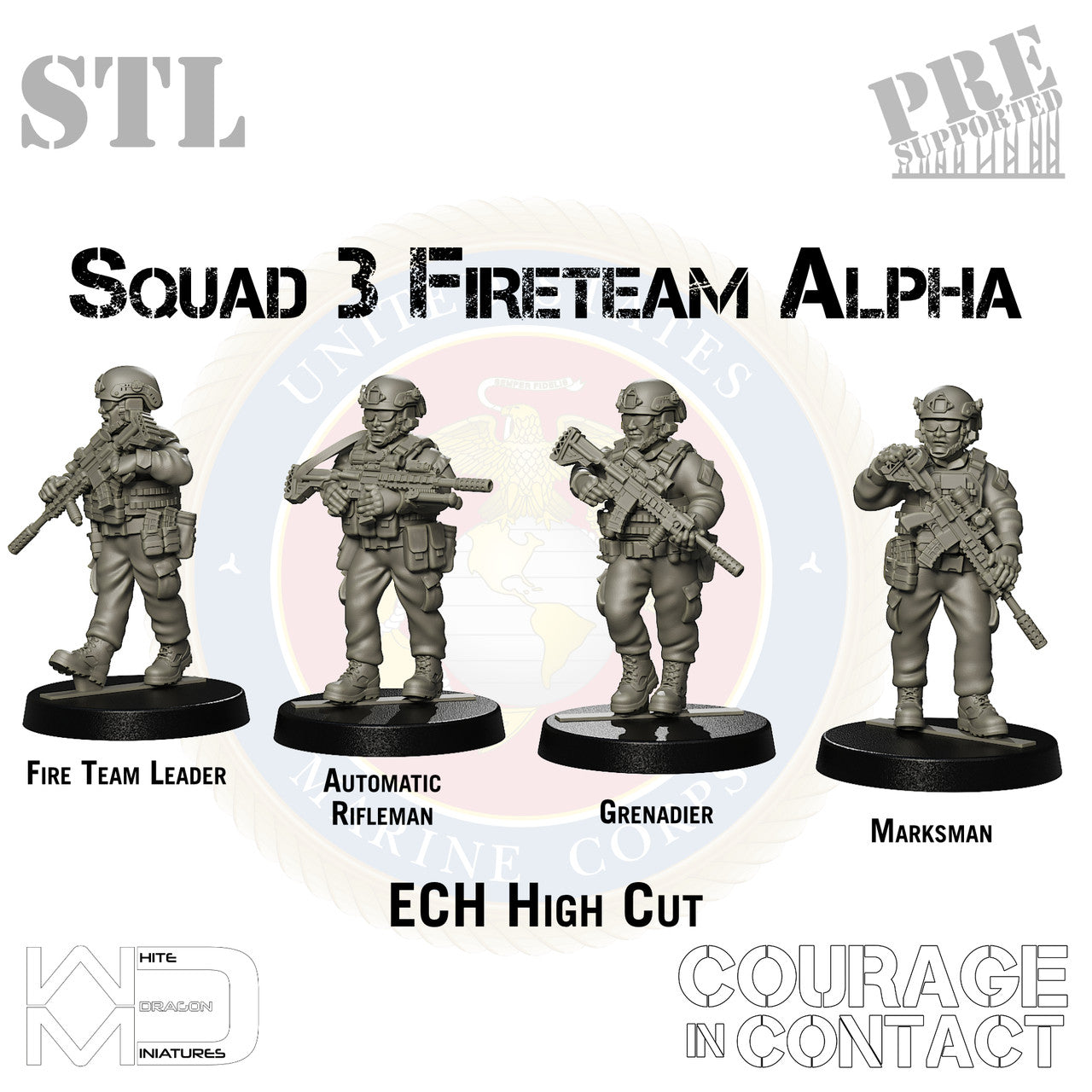 Squad 3 Fireteam Alpha - US Marines - STL