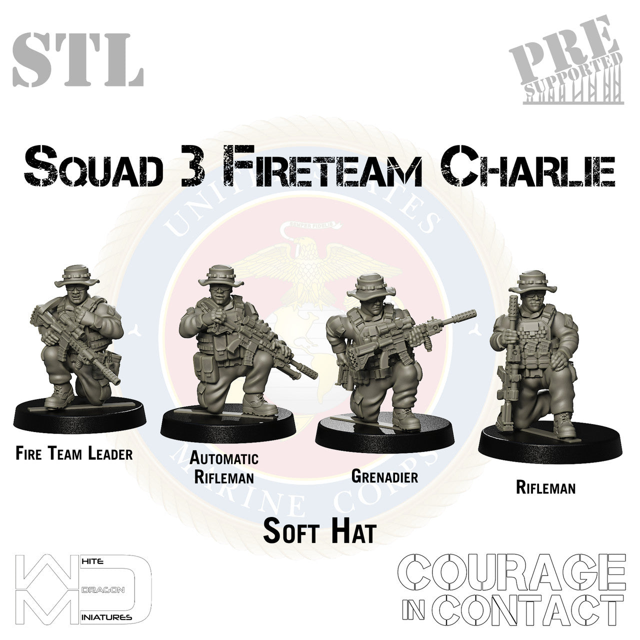 Squad 3 Fireteam Charlie - US Marines - STL