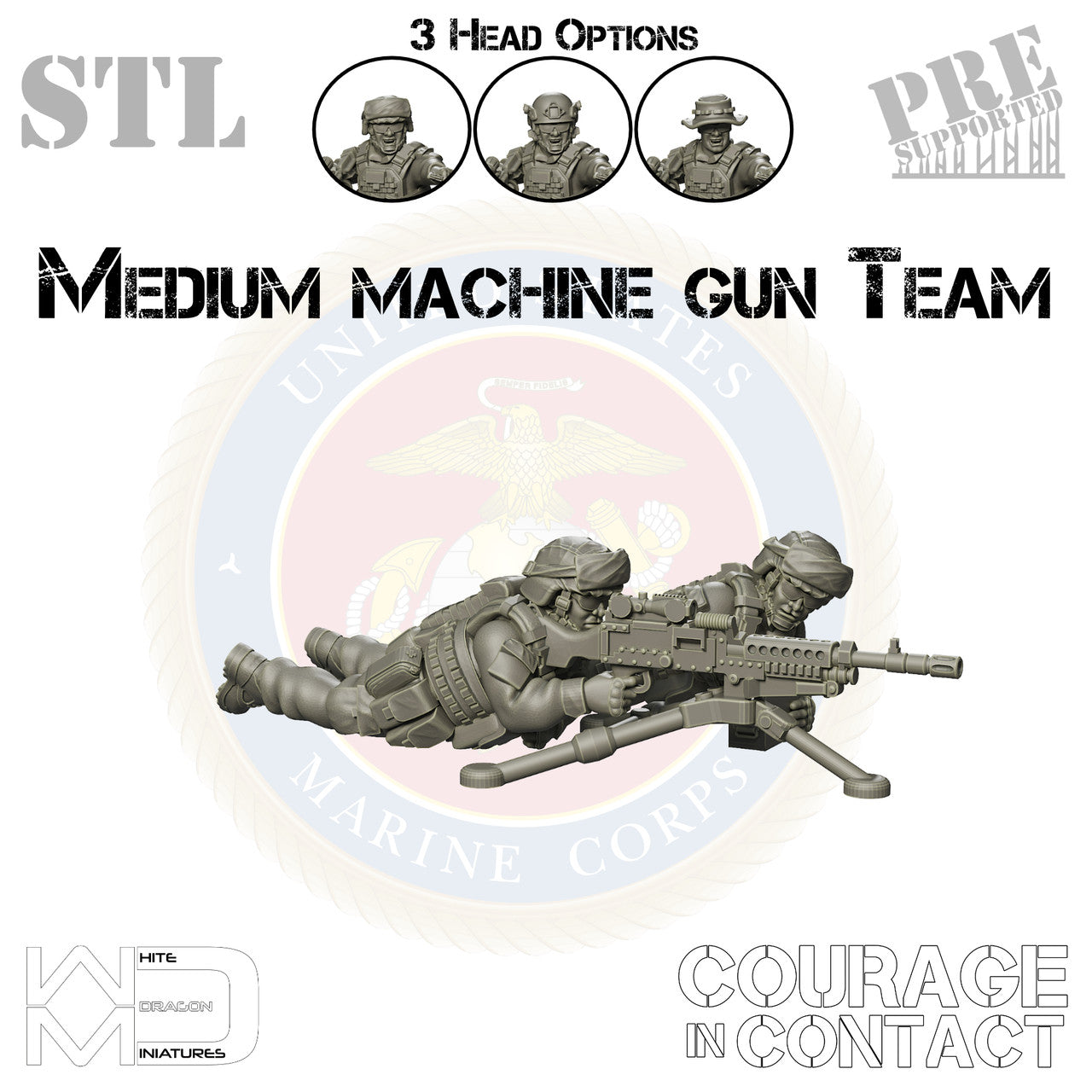 Medium Machine Gun Team - US Marines - STL