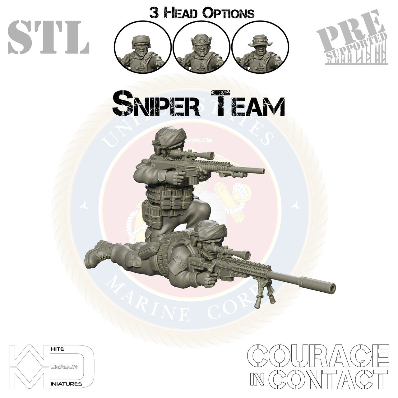 Sniper Team - US Marines - STL